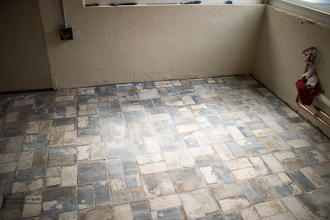 The end of the room | Threshold | Kitchen Renovation New Tile Floor – Check out the latest from the Life’s Little Sweets home kitchen renovation being our tile floor odyssey this past week (and other updates with 45 photos!)