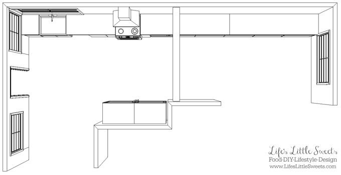 Kitchen Renovation Lowe's Design Scheme - 24 photos including drawings and renderings of our current Kitchen Renovation design scheme from Lowe's! I also include what we want to do for our back splash, possible counter tops and 2 base cabinet colors. www.LifesLittleSweets.com