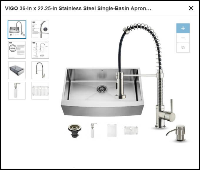 20. The kitchen sink we ordered from Lowe's 36 x 22.25 inch Stainless Steel with fixtures ($506.91) | Kitchen Renovation Lowe's Design Scheme - 24 photos including drawings and renderings of our current Kitchen Renovation design scheme from Lowe's! I also include what we want to do for our back splash, possible counter tops and 2 base cabinet colors. www.LifesLittleSweets.com