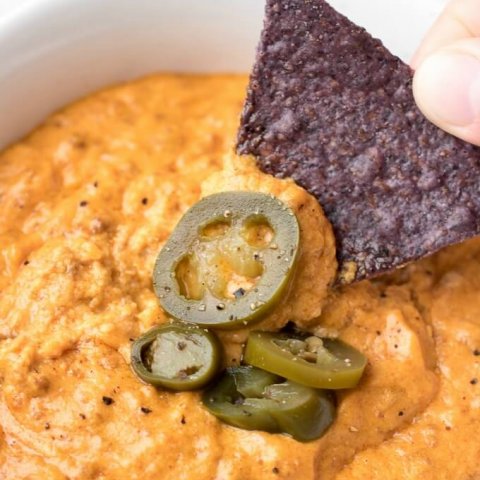 Slow Cooker Cheesy Queso Dip www.LifesLittleSweets.com