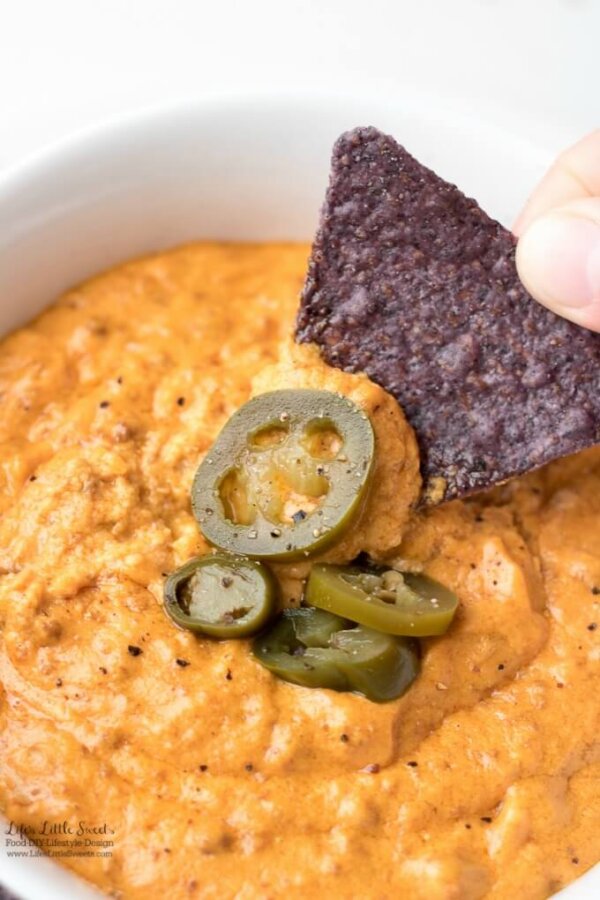 Slow Cooker Cheesy Queso Dip Life's Little Sweets