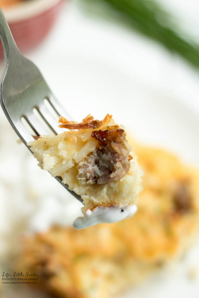 This savory and satisfying Sausage Hash Brown Breakfast Casserole Bake has sausage, hash browns, cheese and eggs. It's perfect for any breakfast or brunch gathering! (12 slices).