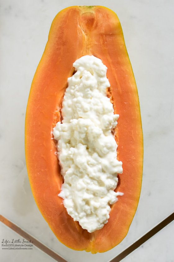Cottage Cheese Papaya (Easy Snack!) Life's Little Sweets