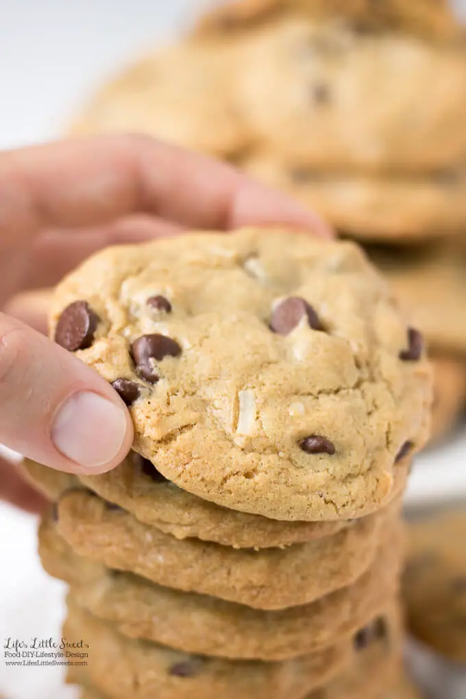 Coconut Chocolate Chip Cookies Recipe www.lifeslittlesweets.com