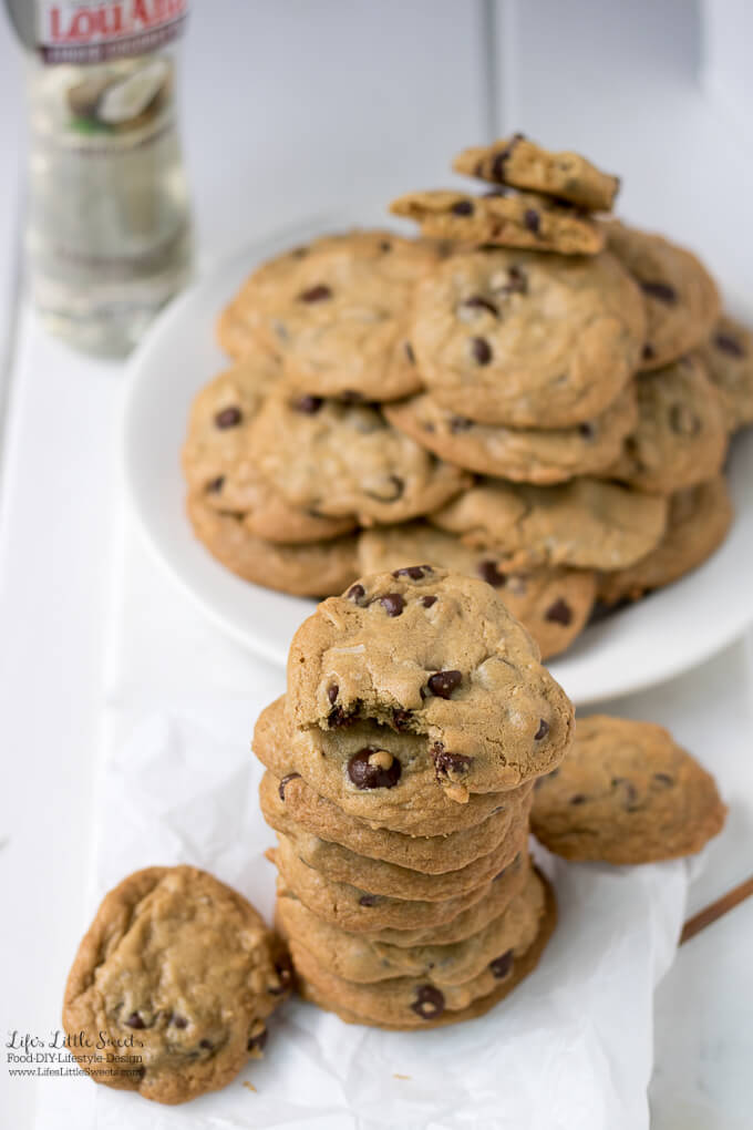 These Coconut Chocolate Chip Cookies are soft, chocolate-y and have delicious coconut flakes throughout. A sweet and Summer-y spin on the classic Chocolate Chip Cookie. This cookie recipe is made with LouAna Coconut Oil. (makes about 38 cookies) #ad #CreateWithOil #CollectiveBias @LouAnaOils