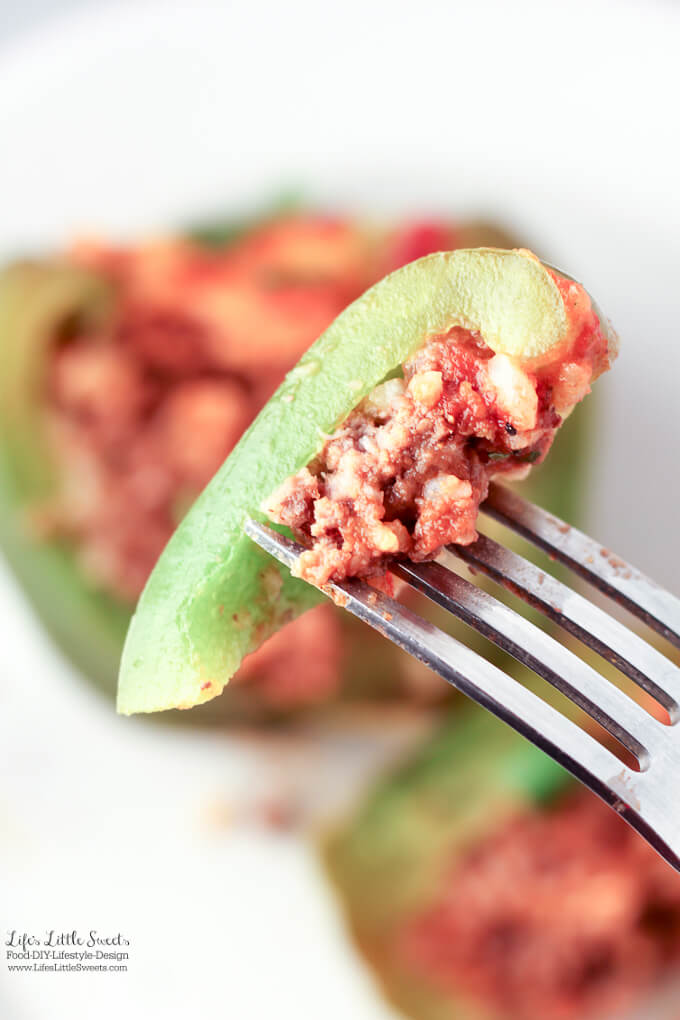 This Stuffed Bell Peppers Recipe is a family favorite with garden fresh flavors and fully satisfying for dinner. Customize them with ground chicken, beef, turkey or pork! (GF) www.lifeslittlesweets.com