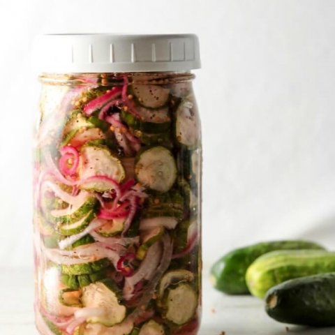Sweet Refrigerator Pickles - If you don’t think you like sweet pickles, give these homemade Sweet Refrigerator Pickles a try. They’re great for a quick crunchy snack and excellent on top of hot dogs fresh off the grill. Toasted bun. A little mustard. Is your mouth watering yet? www.lifeslittlesweets.com