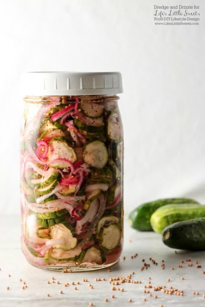 Sweet Refrigerator Pickles | Here are 12 Father's Day delicious Recipes! Looking for recipe inspiration for Father's Day?  We got you covered from savory breakfast, family style main dishes, sides to sweet dessert options. www.lifeslittlesweets.com