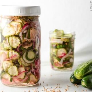 Sweet Refrigerator Pickles - If you don’t think you like sweet pickles, give these homemade Sweet Refrigerator Pickles a try. They’re great for a quick crunchy snack and excellent on top of hot dogs fresh off the grill. Toasted bun. A little mustard. Is your mouth watering yet? www.lifeslittlesweets.com