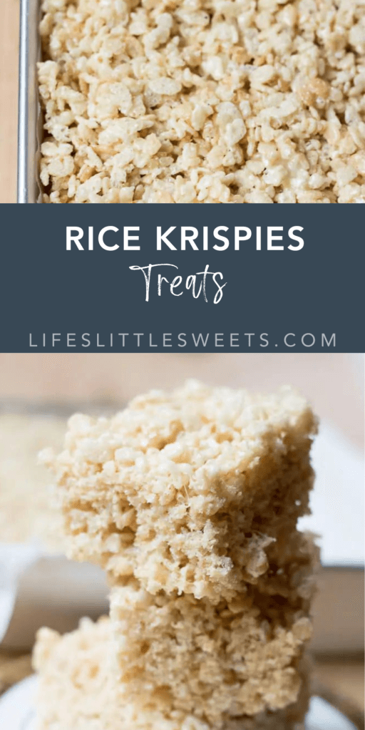 Rice Krispies Treats with text overlay