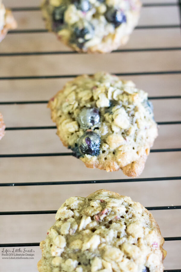 Raspberry Blueberry Oatmeal Cookies Recipe Life's Little Sweets