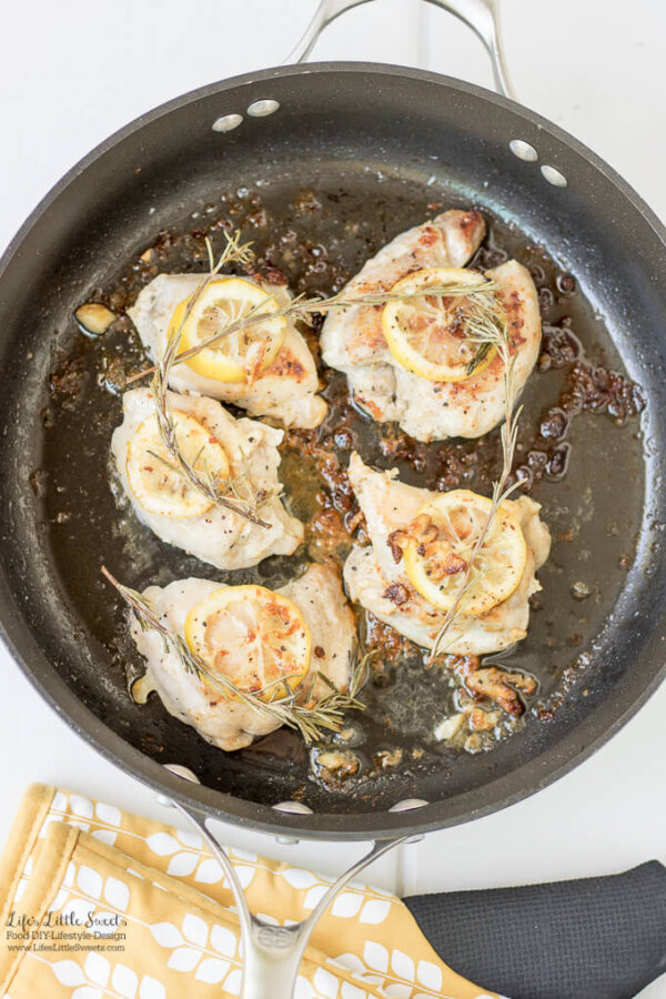 Lemon Rosemary Skillet Chicken Thighs (Rosemary) Life's Little Sweets