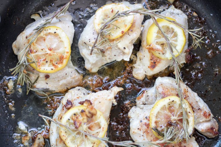 Lemon Rosemary Skillet Chicken Thighs (Rosemary) Life's Little Sweets