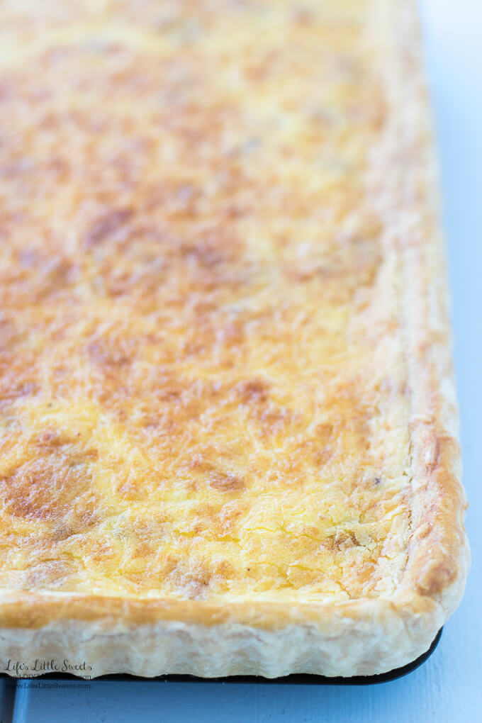 This Quiche Lorraine Recipe is inspired by a traditional French quiche. It has savory, thick-sliced bacon, eggs, Gruyere cheese and cream in a homemade, butter-y pastry crust.