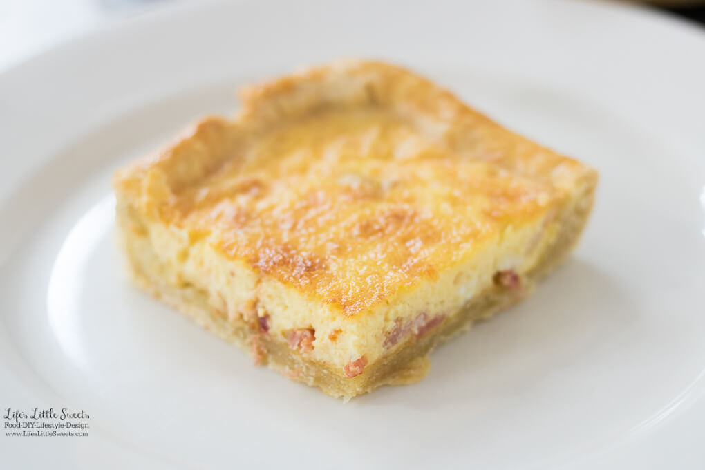 This Quiche Lorraine Recipe is inspired by a traditional French quiche. It has savory, thick-sliced bacon, eggs, Gruyere cheese and cream in a homemade, butter-y pastry crust.