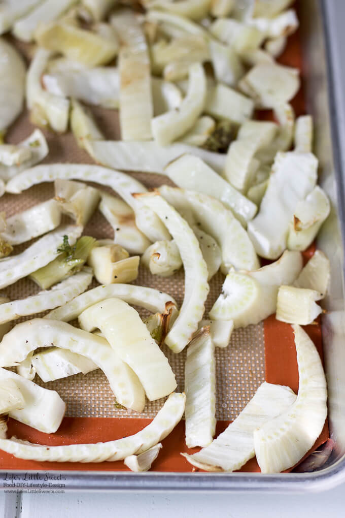 Roasted Fennel is an easy, savory and flavorful way to enjoy fennel. It makes the perfect side dish with dinner or serve over a salad.