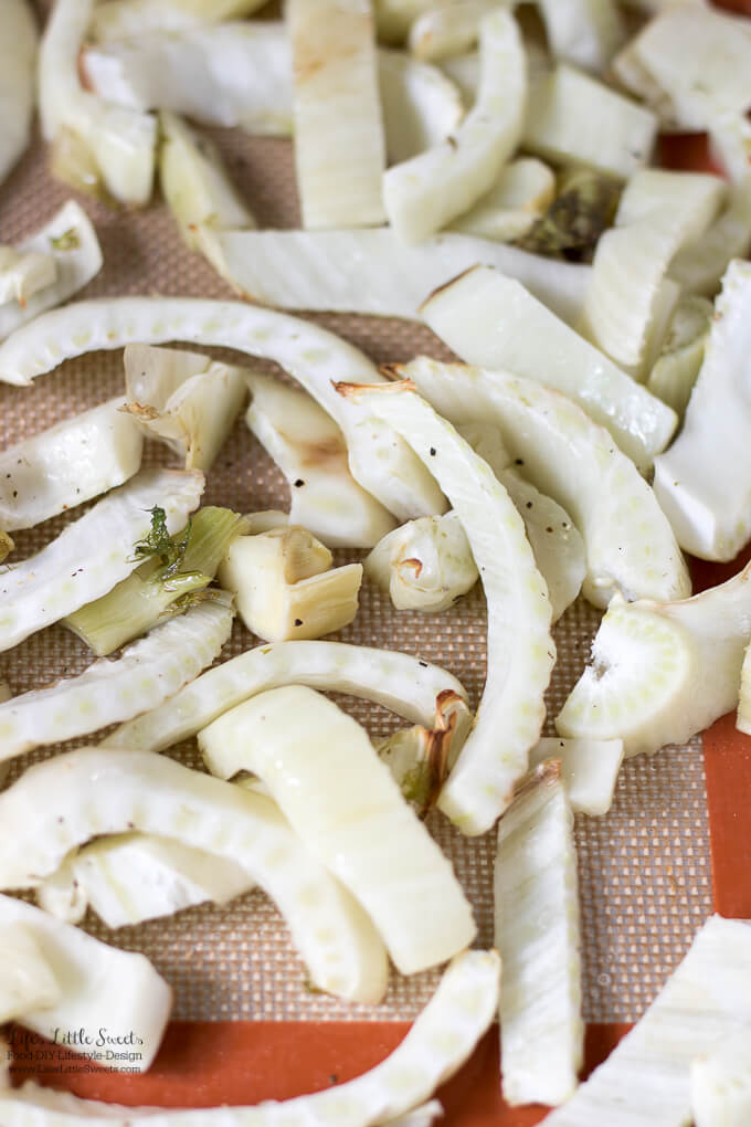 Roasted Fennel is an easy, savory and flavorful way to enjoy fennel. It makes the perfect side dish with dinner or serve over a salad.