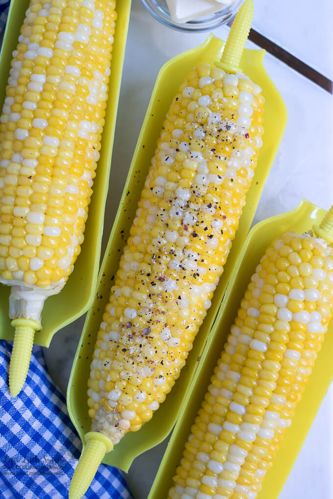 Boiled Butter Corn is sweet, savory and a true sign of Summer! Enjoy this classic way to enjoy corn at any Summer gathering. Cooks in 5 minutes!