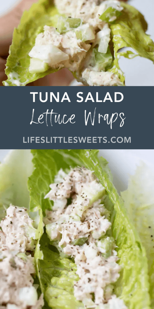 Tuna Salad Lettuce Wraps with text overlay