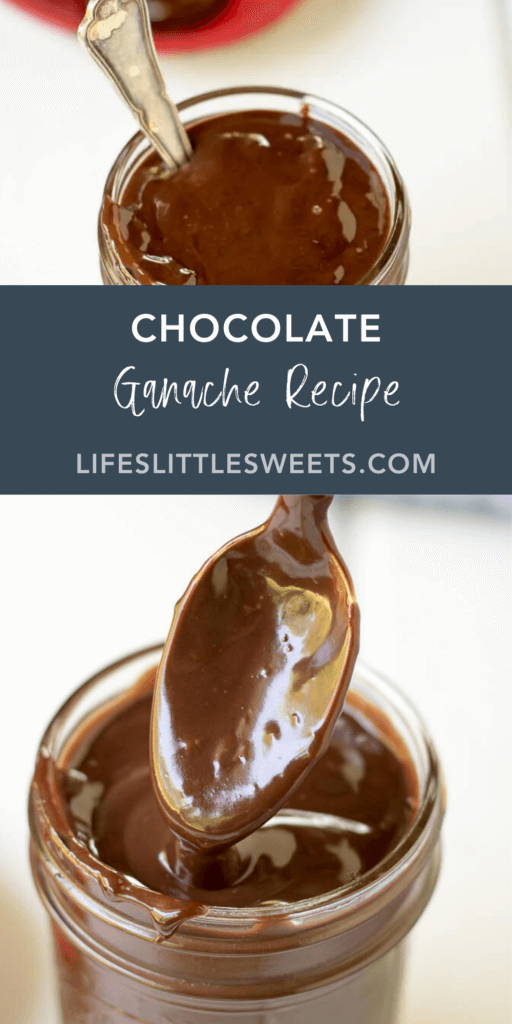 Chocolate Ganache Recipe with text overlay
