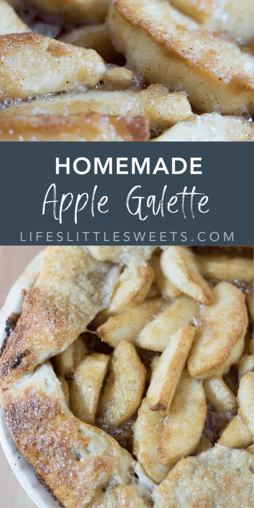 homemade apple galette with text overlay