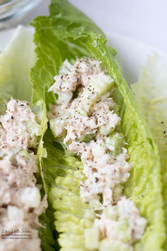 This Tuna Salad Lettuce Wraps recipe has Romaine lettuce and my basic, Tuna Salad Recipe! (gluten-free)