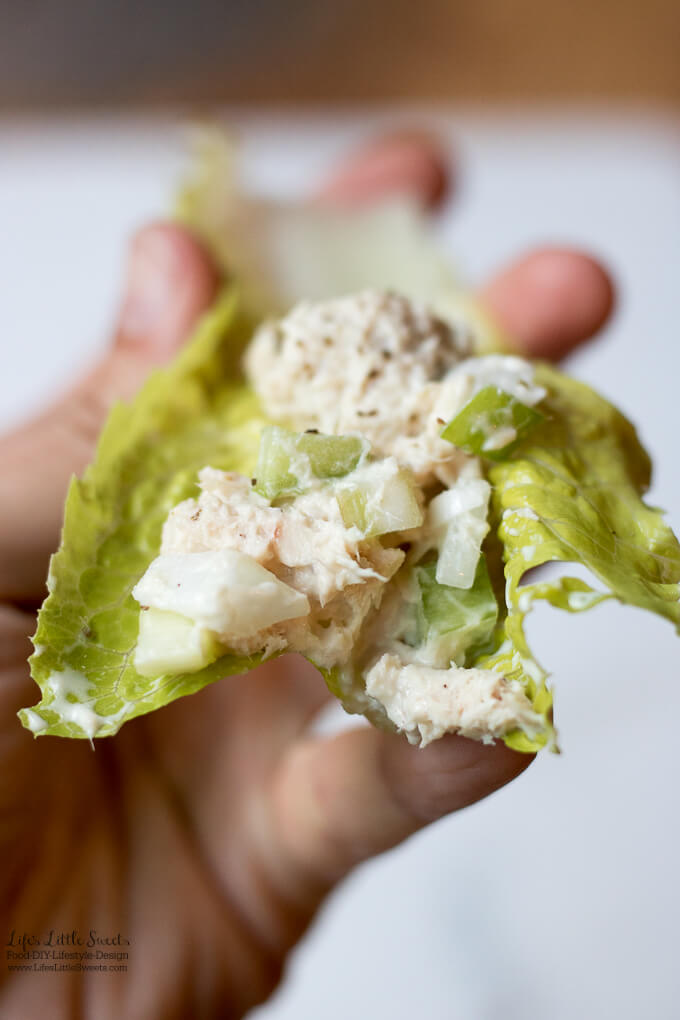 This Tuna Salad Lettuce Wraps recipe has Romaine lettuce and my basic, Tuna Salad Recipe! (gluten-free)