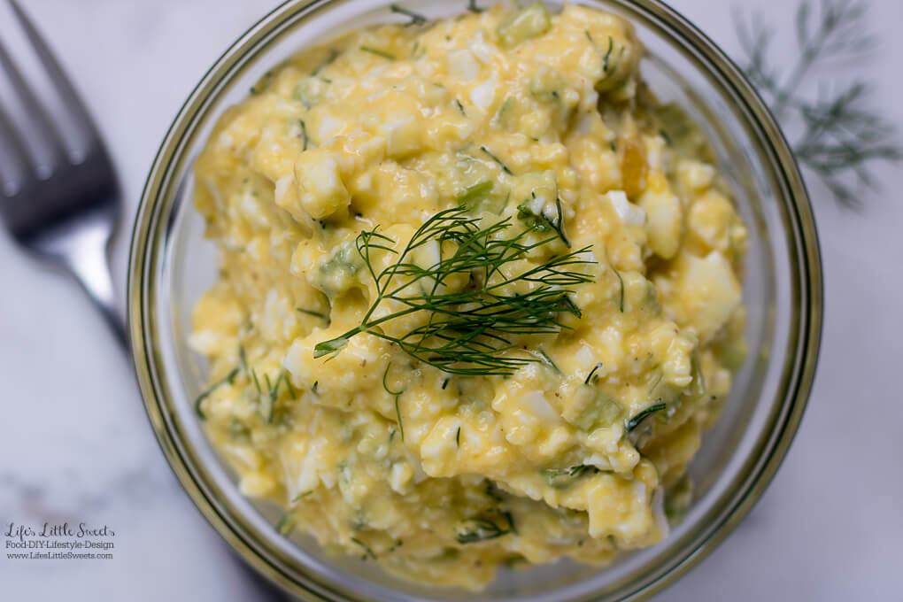 This Egg Salad Recipe is perfect for having at Summer holidays, gatherings or anytime of the year. You can also make this standby Egg Salad Recipe for a delicious, protein-packed, quick lunch. (only 6 required ingredients, makes 4 servings)