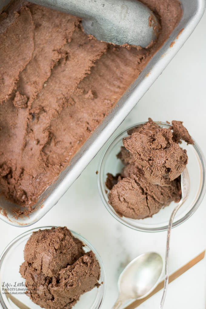 This No-Churn Naturally Sweetened Chocolate Ice Cream is a healthier, chocolate ice cream option that is so tasty and delicious. (no refined sugar, non-dairy, vegan option, gluten-free)