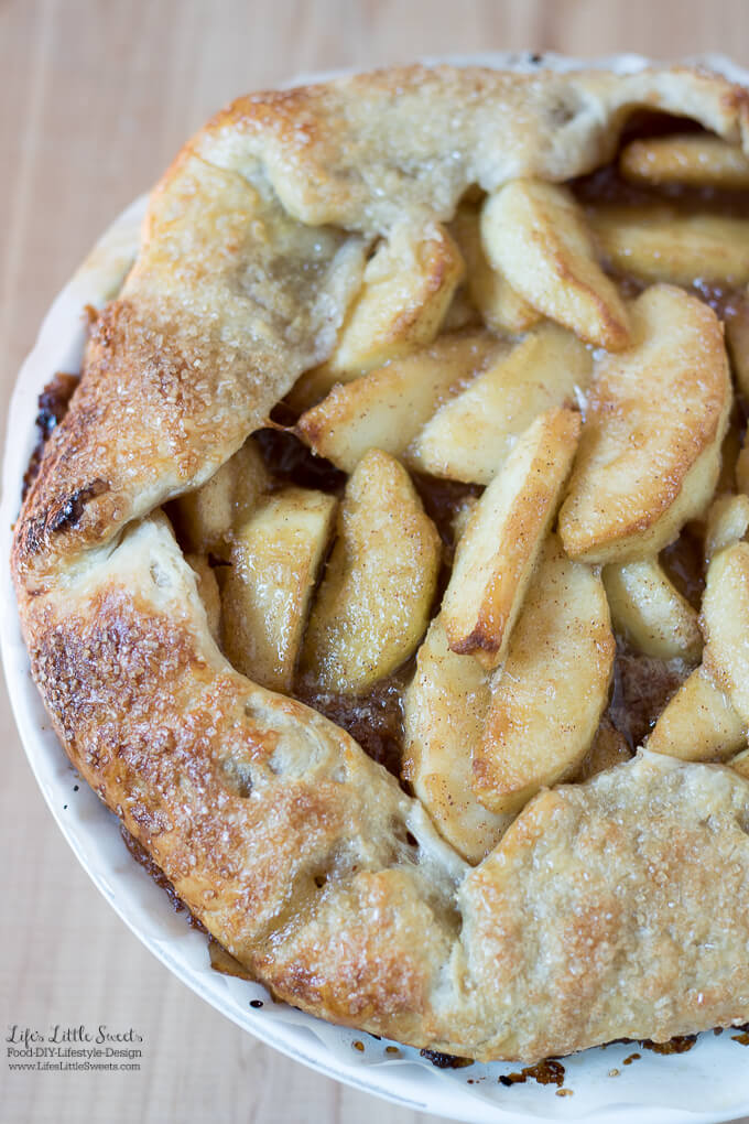 This Apple Galette recipe is sweet, crisp and perfect for Fall. Enjoy a slice with a scoop of vanilla ice cream! (6-8 servings)
