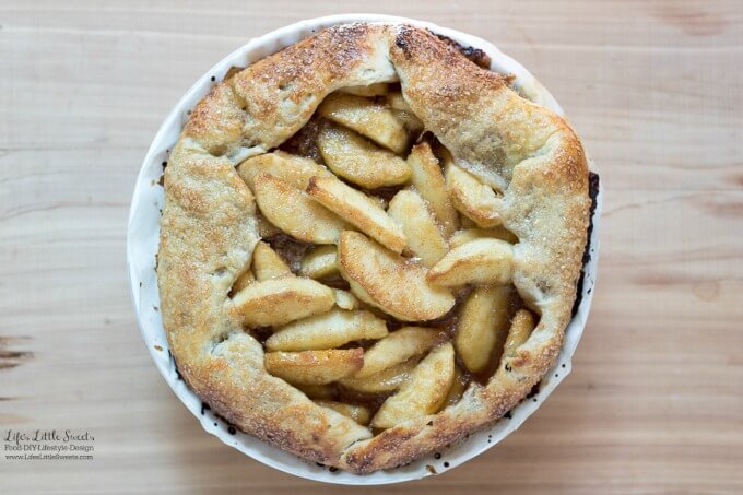This Apple Galette recipe is sweet, crisp and perfect for Fall. Enjoy a slice with a scoop of vanilla ice cream! (6-8 servings)