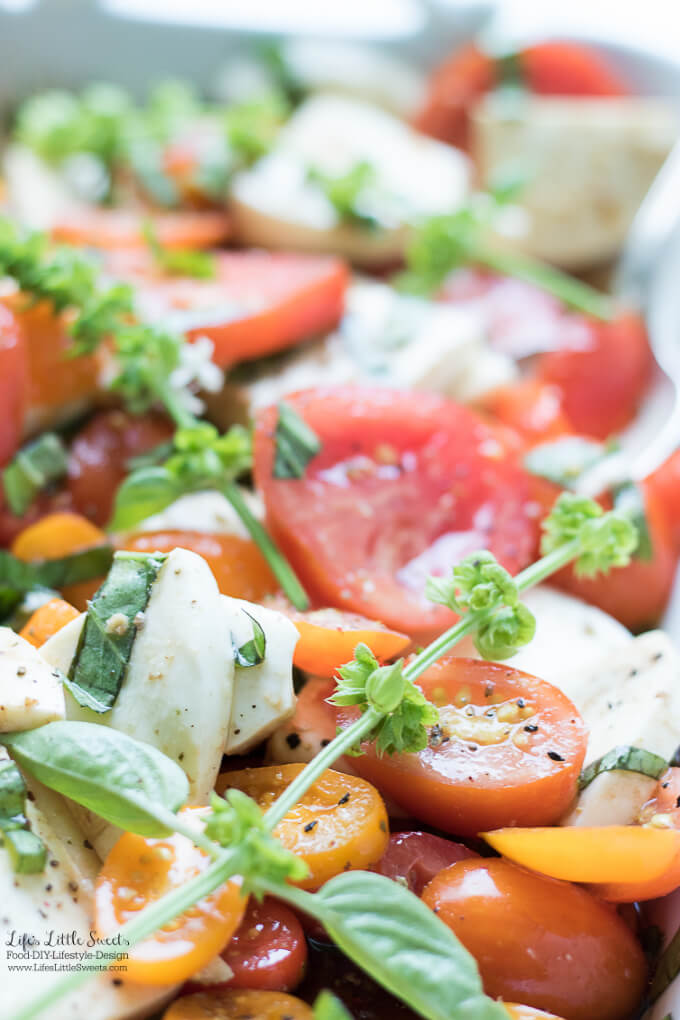 This Tomato Basil Mozzarella Salad is fragrant and full of garden-fresh flavors. The dressing is a simple extra virgin olive oil and balsamic vinaigrette. (gluten-free)