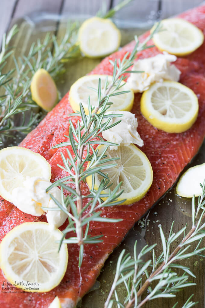 Lemon Rosemary Salmon is a bright, simple, savory and delicious Salmon recipe. (serves 4-6)