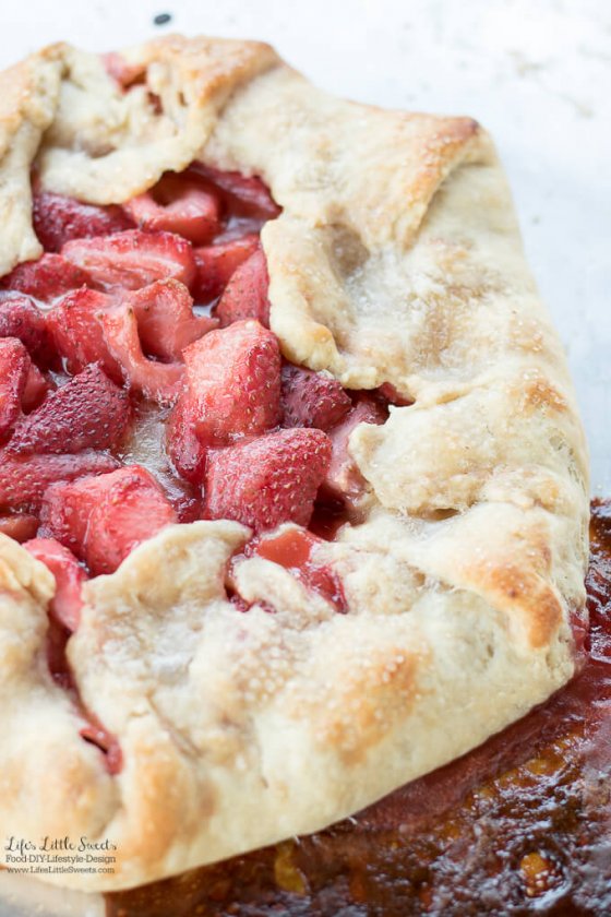 Strawberry Galette (Dessert, Homemade Pie Crust) Life's Little Sweets
