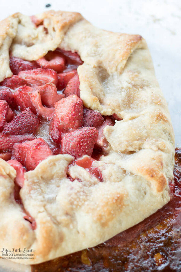 Strawberry Galette (Dessert, Homemade Pie Crust) Life's Little Sweets