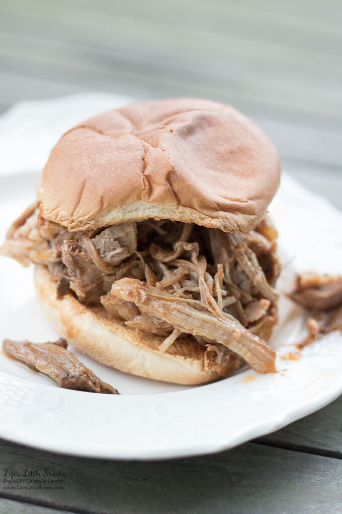 Slow Cooker Texas Style Pulled Pork makes a delicious and savory dinner using pork shoulder with a blend of spices and condiments. (serves a crowd!)