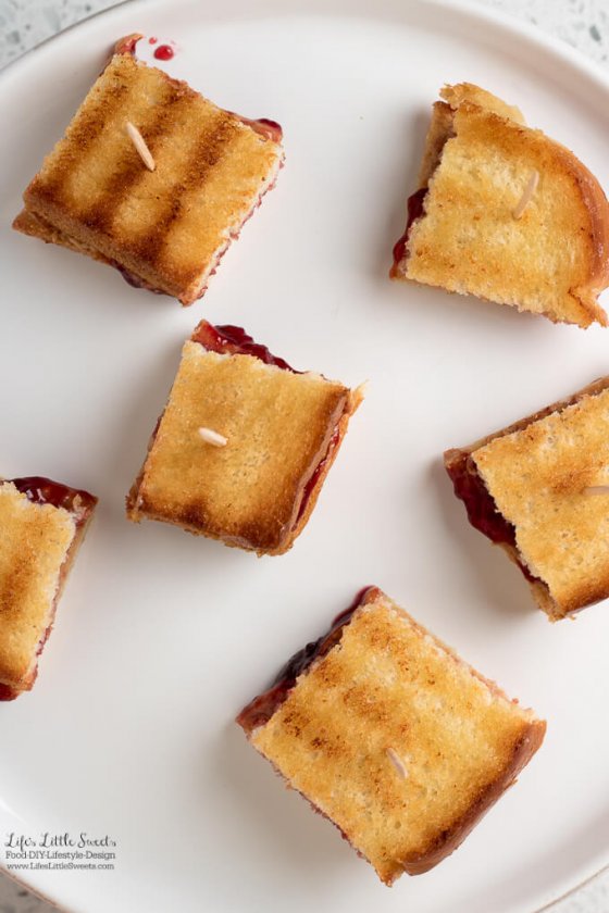 Grilled Peanut Butter and Jelly Sandwich Bites Life's Little Sweets