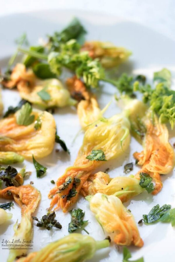 Sautéed Herb Pumpkin Squash Flowers Life's Little Sweets