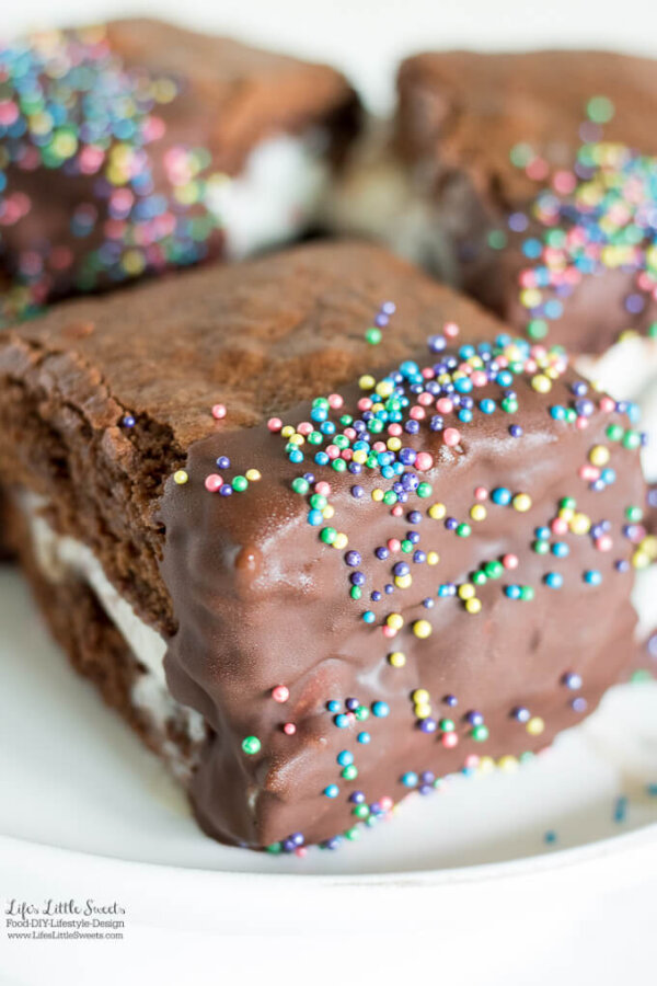 ChocolateDipped Brownie Ice Cream Sandwiches Life's Little Sweets