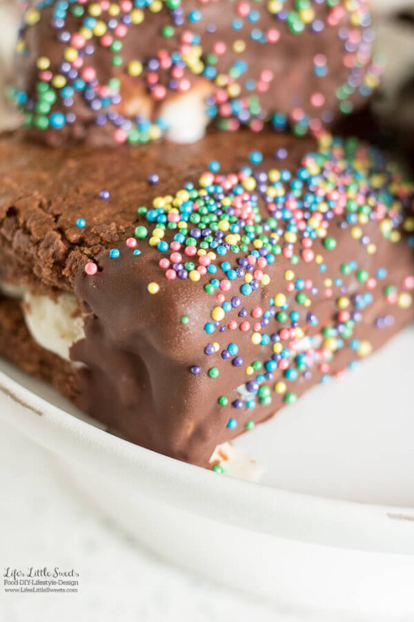 ChocolateDipped Brownie Ice Cream Sandwiches Life's Little Sweets