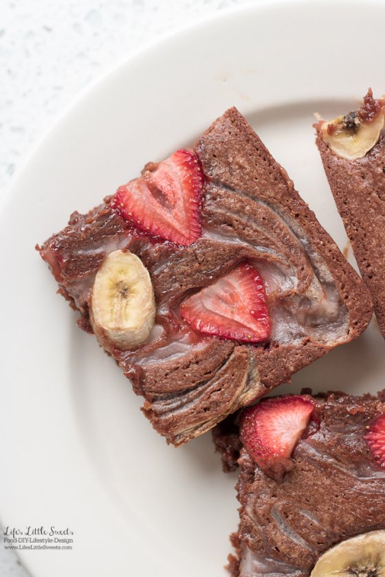DairyFree Strawberry Banana Key Lime Marbled Brownies Life's Little