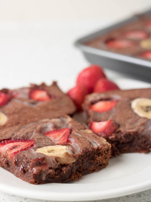 Dairy Free Strawberry Banana Key Lime Marbled Brownies Story