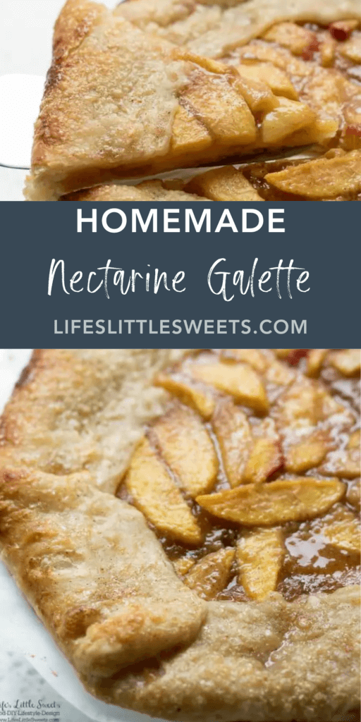 homemade nectarine galette with text overlay