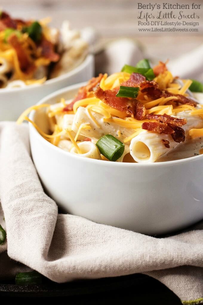 This chicken bacon ranch cold pasta salad is loaded with everything you love and is the perfect dish to satisfy your cravings for a savory meal in a bowl. (4 servings)