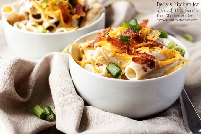 This chicken bacon ranch cold pasta salad is loaded with everything you love and is the perfect dish to satisfy your cravings for a savory meal in a bowl. (4 servings)
