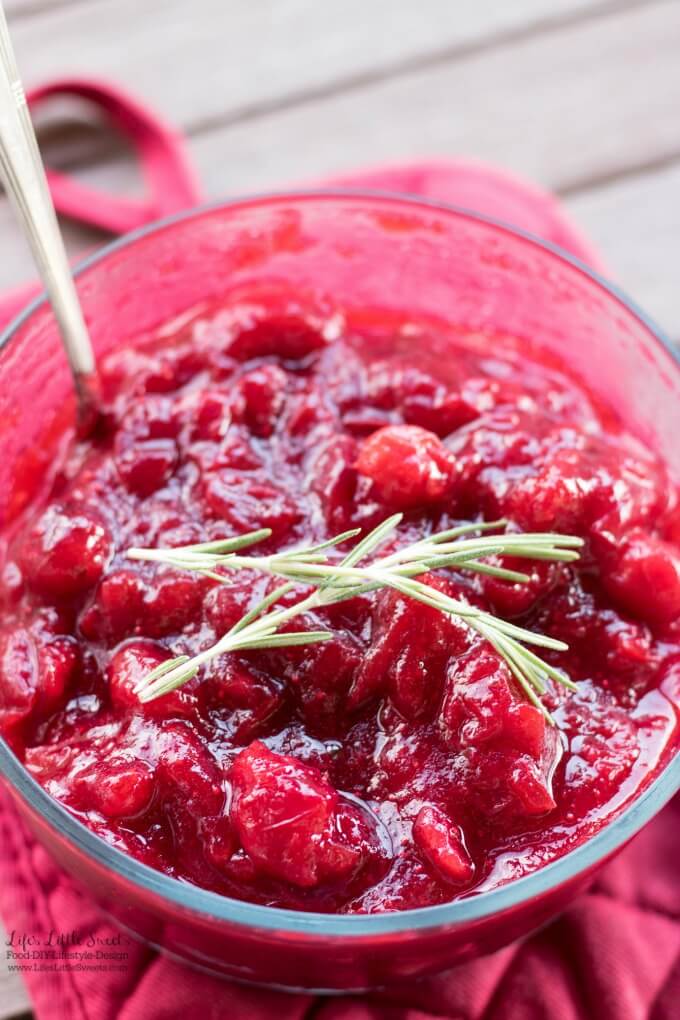 Rosemary-Infused Cranberry Sauce | Friendsgiving Menu
