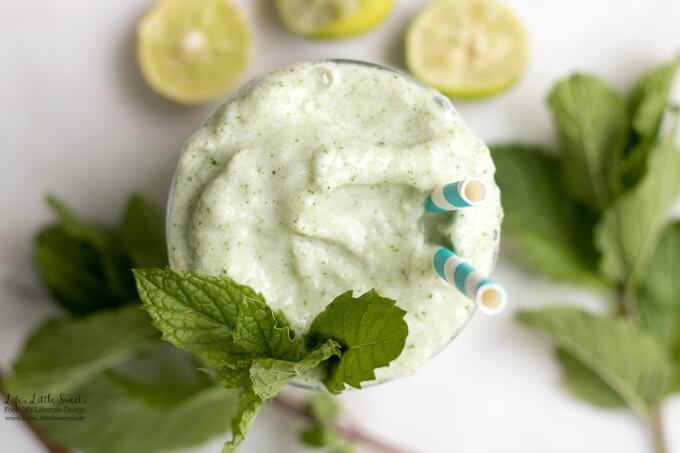 Frosted Mint Key Limeade is a creamy, fresh and frosty, frozen drink that cools you down when it's hot. (1-2 servings)