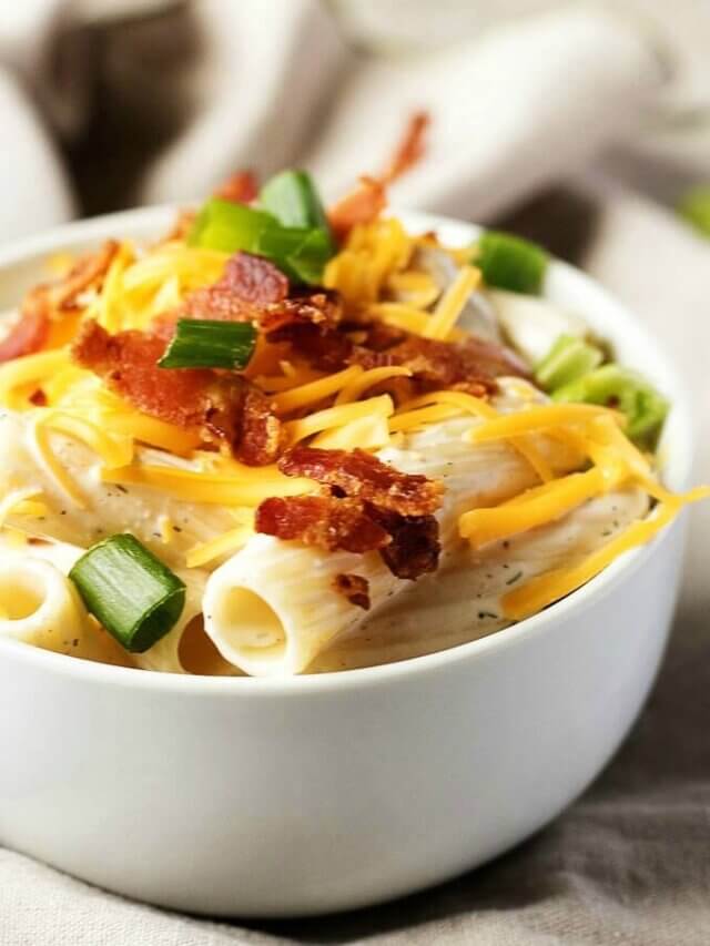 Chicken Bacon Ranch Cold Pasta Salad Story