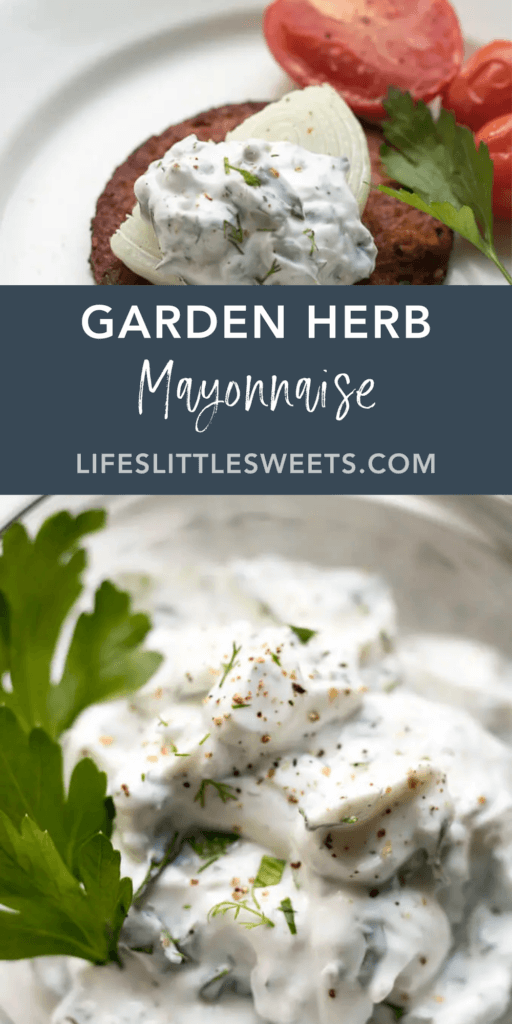 Garden Herb Mayonnaise with text overlay