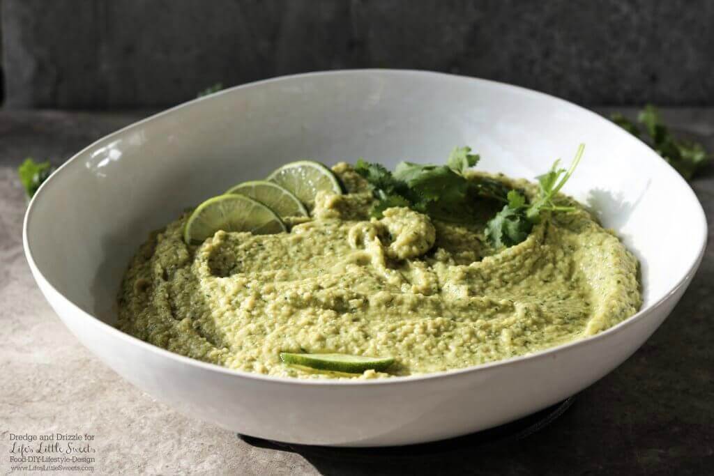 Cilantro Lime Hummus Appetizer, Snack, Easy, Chickpeas